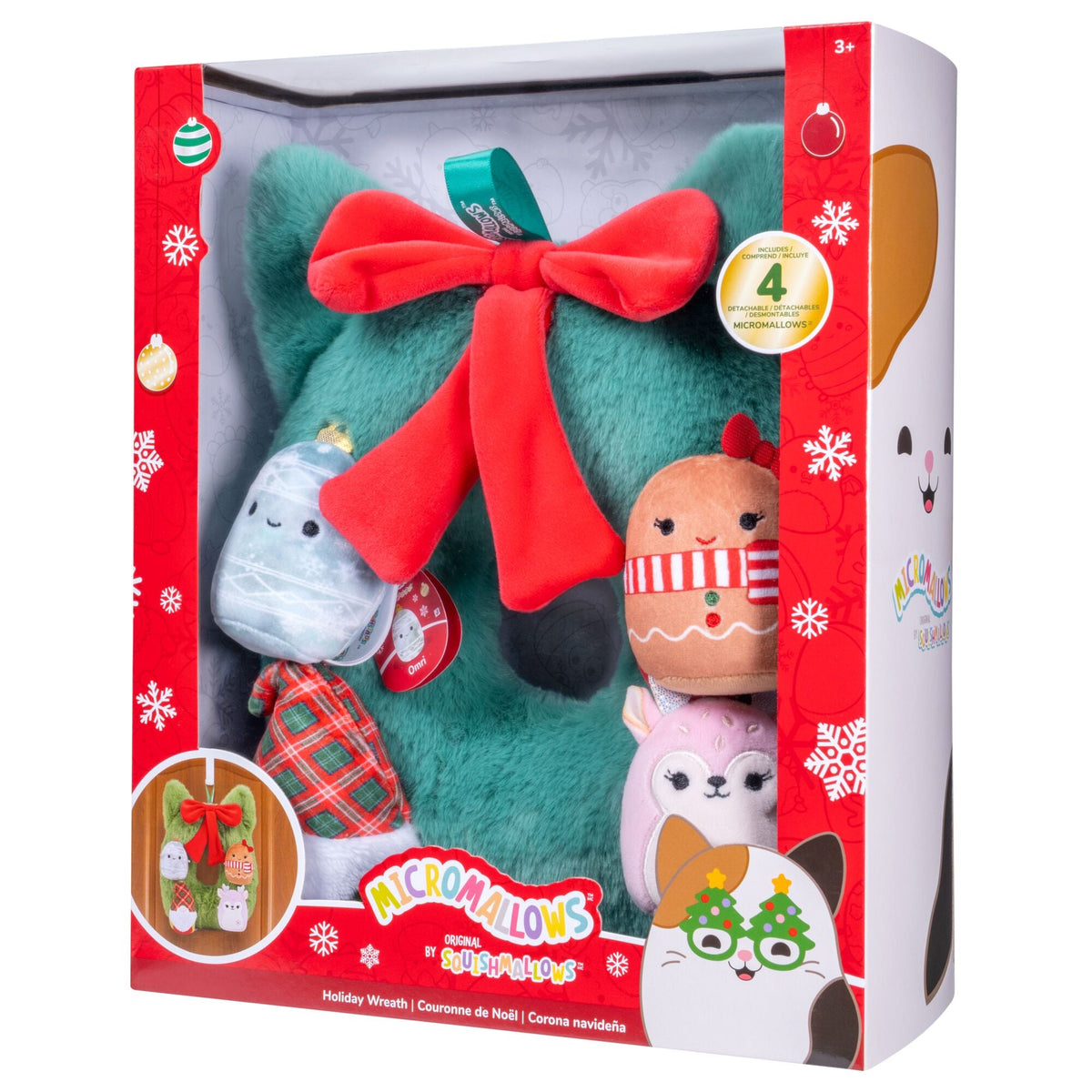Squishmallows 4-Pack Micromallows Holiday Wreath - Plush Florals