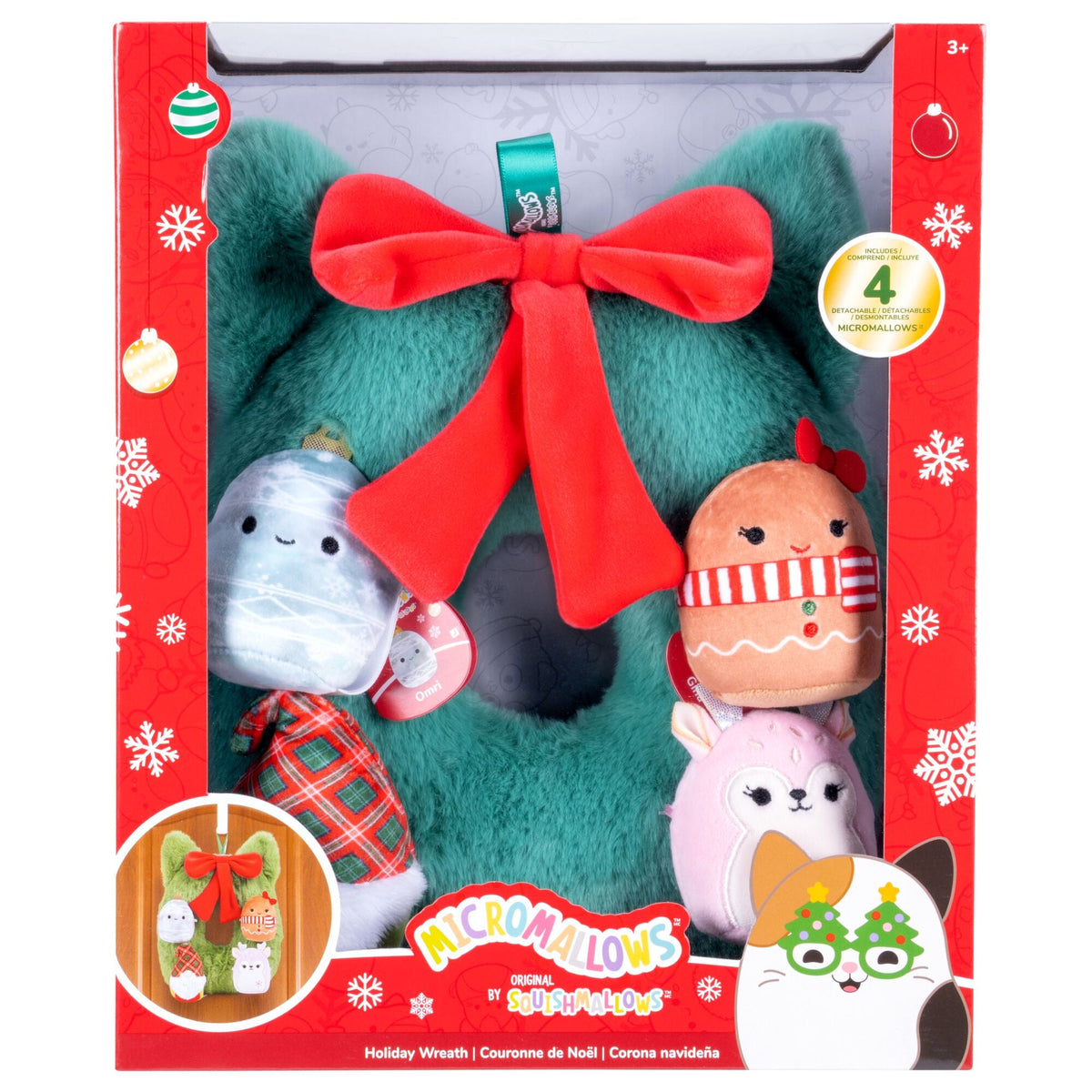 Squishmallows 4-Pack Micromallows Holiday Wreath - New Squishmallows