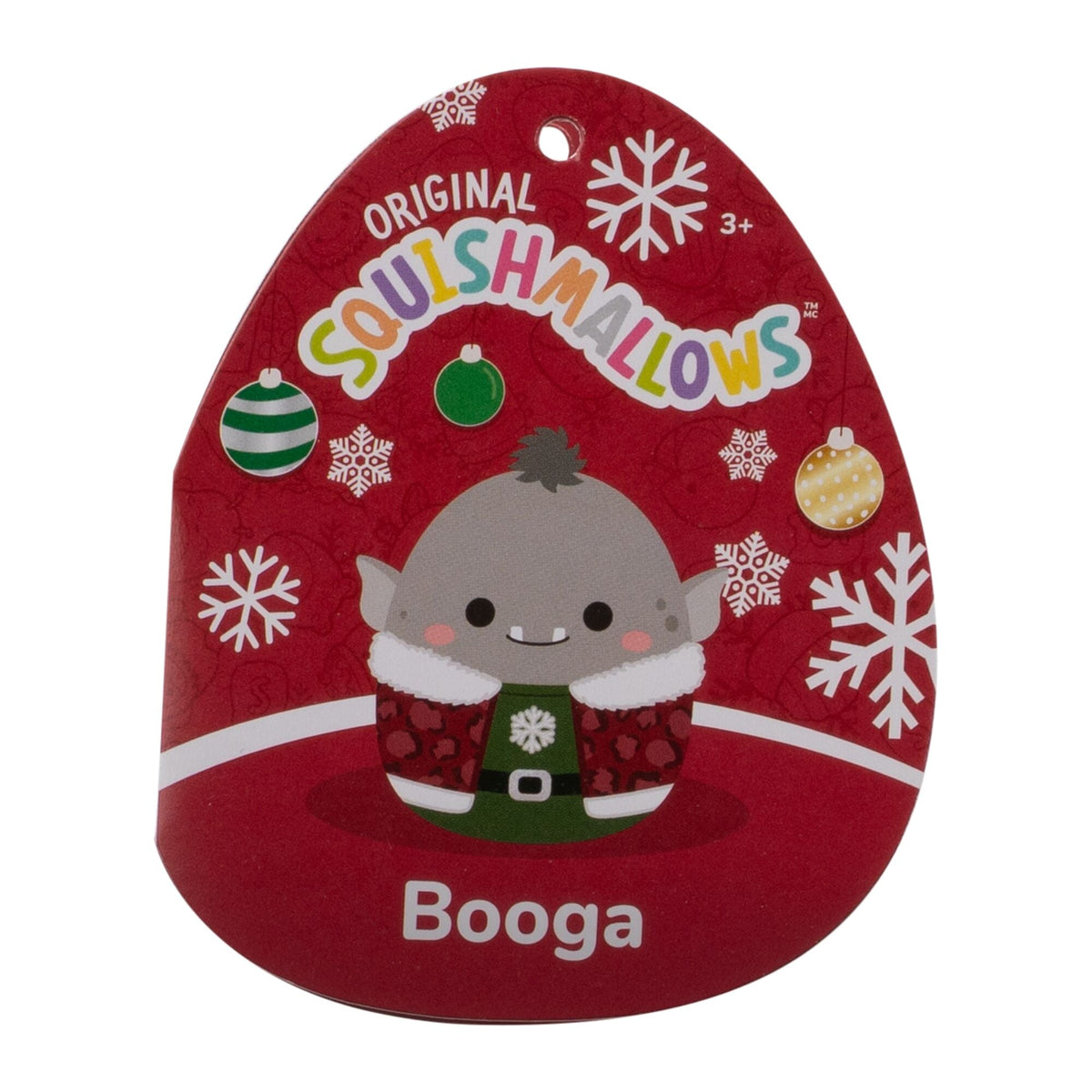 Booga the Grey Ogre in Red and Green Winter Outfit