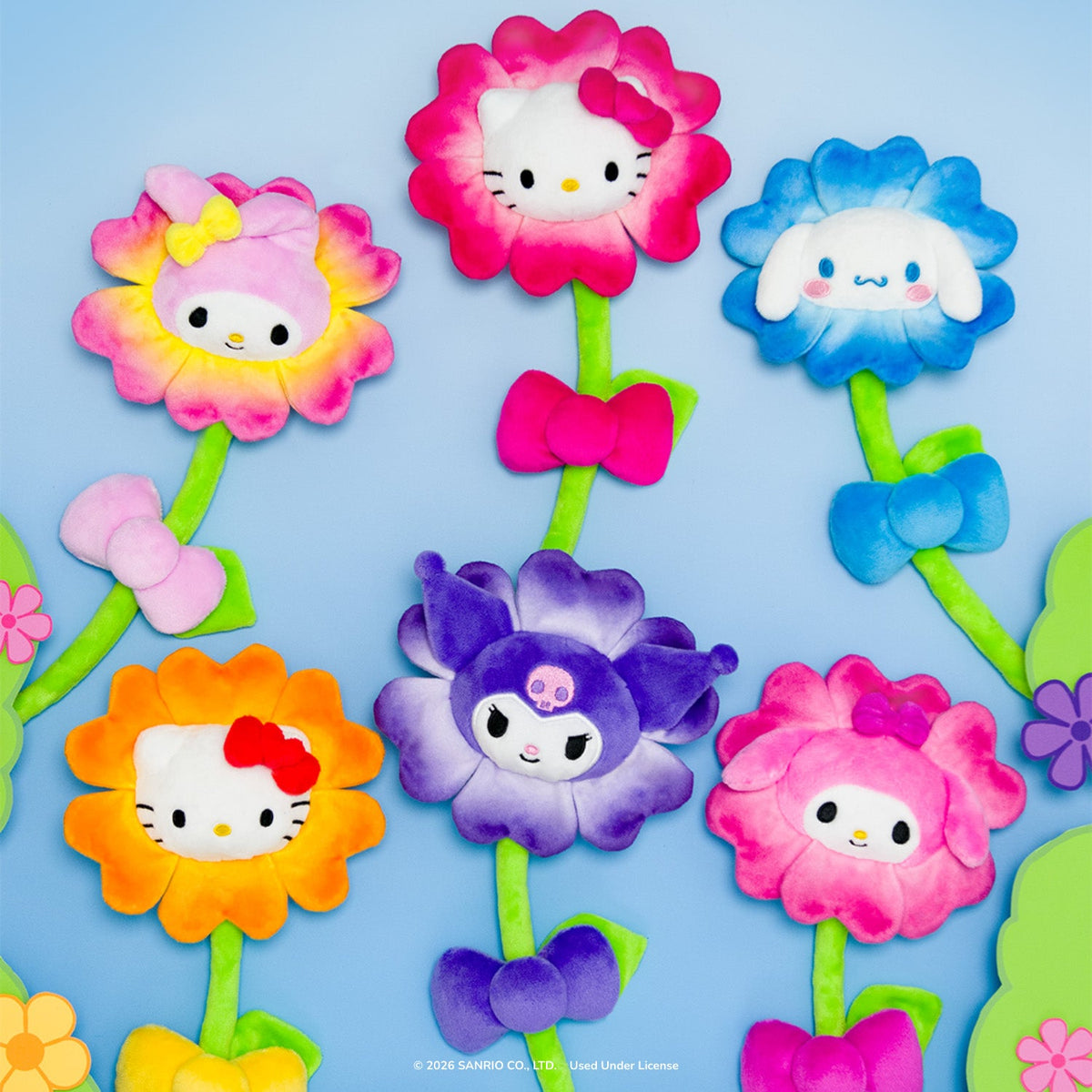 Hello Kitty and Friends 14-Inch Plush Flower 2-Pack - My Melody & Kuromi